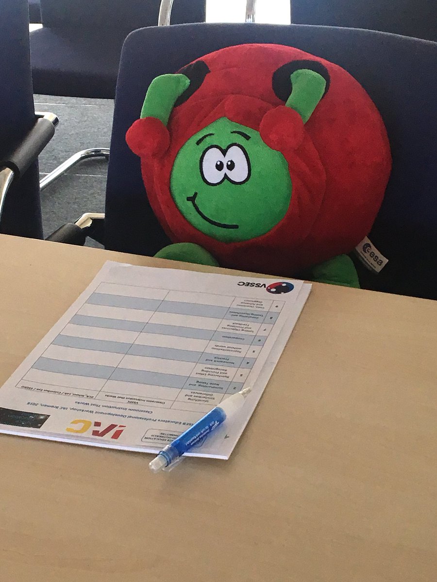 VSSEC's tweet photo. Paxi enjoying the IAC 2018
Teacher workshop Bremen Germany #ISEB #IAC2018 #VSSEC #ESA https://t.co/yPjDdokSgg