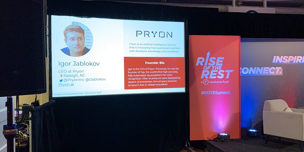 pryon's tweet photo. @pryoninc CEO @ijablokov is in #Chicago at the @RiseOfRest Summit this week! #ROTRSummit https://t.co/rc8NAHCG6g