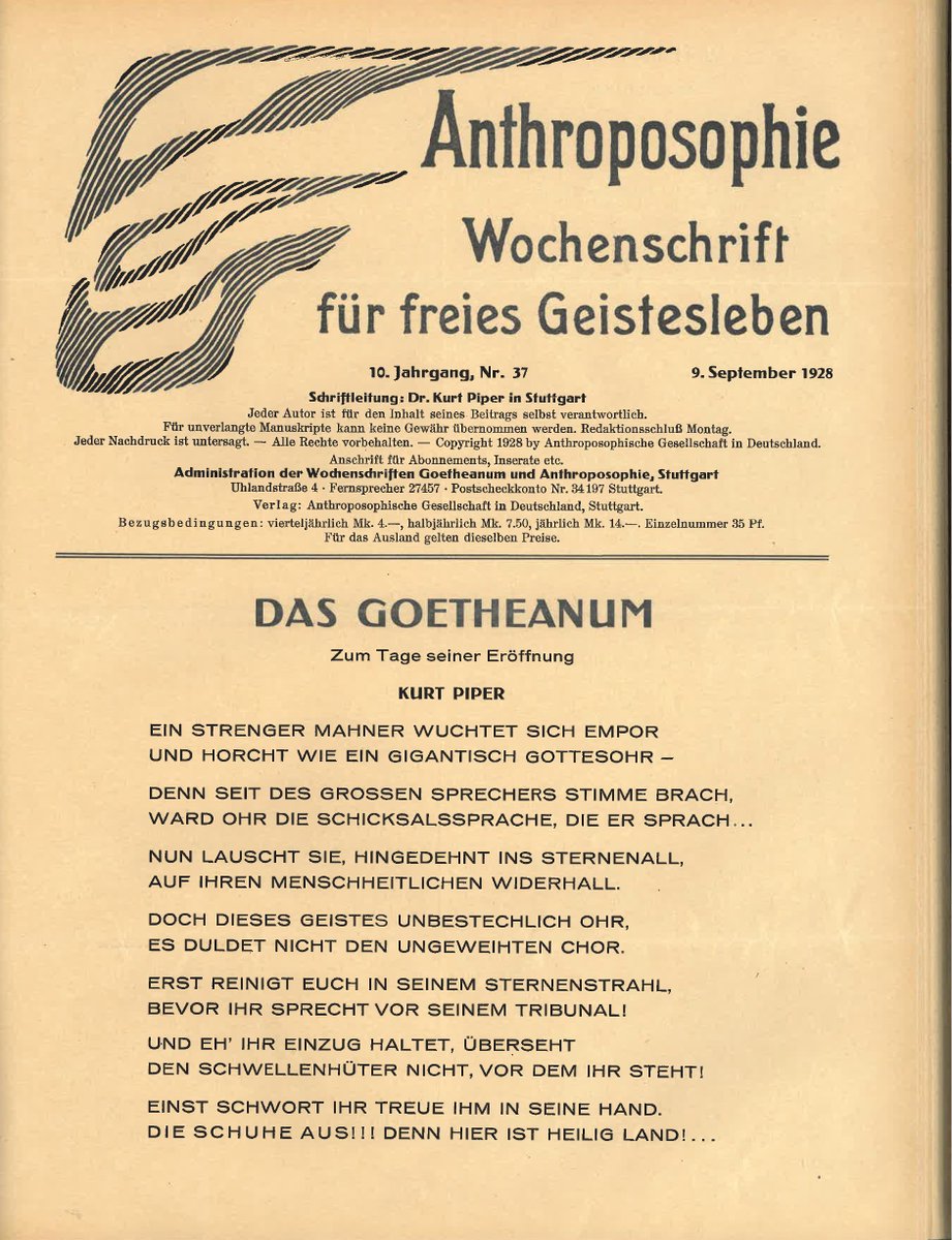 VamGoetheanum's tweet photo. Michaeli 1928 – vor 90 Jahren – wurde das Zweite Goetheanum eröffnet. 
Mehr dazu gibt es hier zu lesen: https://t.co/qyV3Yjb2Lb
#goetheanum #rudolfsteiner #michaeli #anthroposophie https://t.co/ieTP1y2cG9
