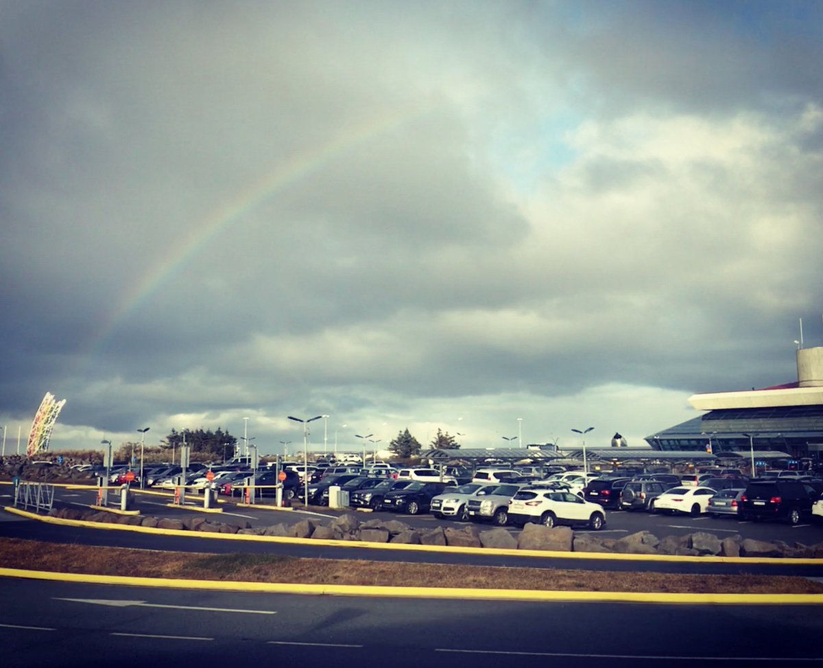 dasgeirs's tweet photo. The art glass sculpture the rainbow at Icelands international airport @ Keflavik International Airport https://t.co/NYksQvMNNd