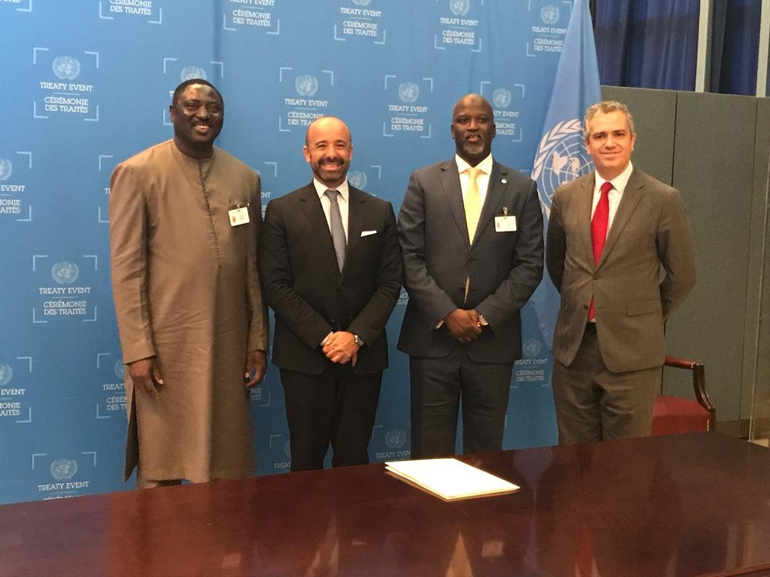 Gambia_MOJ's tweet photo. The Gambia deposited today the Instrument of Ratification of the Convention Against Torture following completion of the ratification process! Another milestone in our quest for a better Gambia free from human rights violations and abuses. 🇬🇲 https://t.co/WDWNJ9fWC5