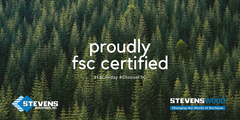 Proud to be #FSC Certified- responsibly sourcing wood materials so future generations can enjoy healthy forests as we have. #FSCFriday #FSCFriday2018 #ChooseFSC #stevenswood #stevensadvantage #iamstevens @FSC_US