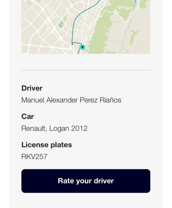 Este conductor de @TheBEAT_Bogota acaba de robar a mí hermana en Bogotá mientras ella sacaba dinero en un cajero para pagarle. Necesitamos de su asistencia inmediata para solucionar el inconveniente.