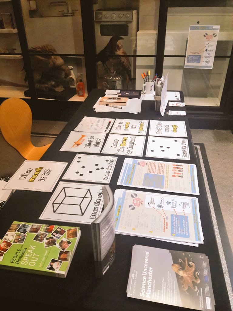 thealmostpsych's tweet photo. Part 1 #ScienceUncovered done More kids&amp;adults came over than I expected to do tasks, ask q's &amp; take #DOMEproject leaflets. Now the main evening event with a lighting talk on #ethnicminorities &amp; #dementia #SU2018 #MMafterhours #EuropeanResearchersNight @PrimaryCareMcr @McrMuseum https://t.co/M0Acfk6yJb