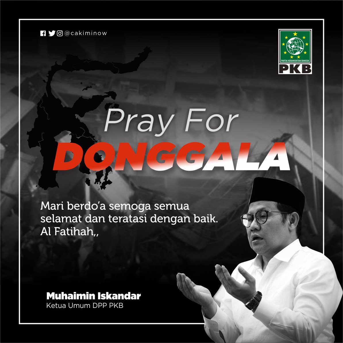 Mari Berdo'a semoga semua selamat dan teratasi dengan baik..
Al fatihah. <a href="/cakimiNOW/">A Muhaimin Iskandar</a> 
#PrayforDonggala #PrayforPalu #PrayforSulteng