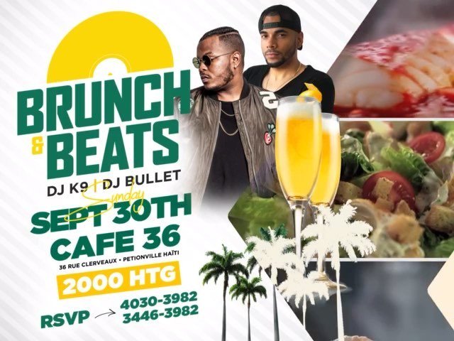 sakaptwit's tweet photo. THIS SUNDAY WE BRUNCH at CAFE 36 @cafe36haiti !!! For #30USD or #2000HTG #Eat #Dance and #Drink #UnlimitedBottomlessMimosas 
BRUNCH starts at 11ham
Beats by @djk9_ and @balalatet 
#PartyingInHaiti https://t.co/fZpLlFYYBF https://t.co/OZ5A6MMaEv