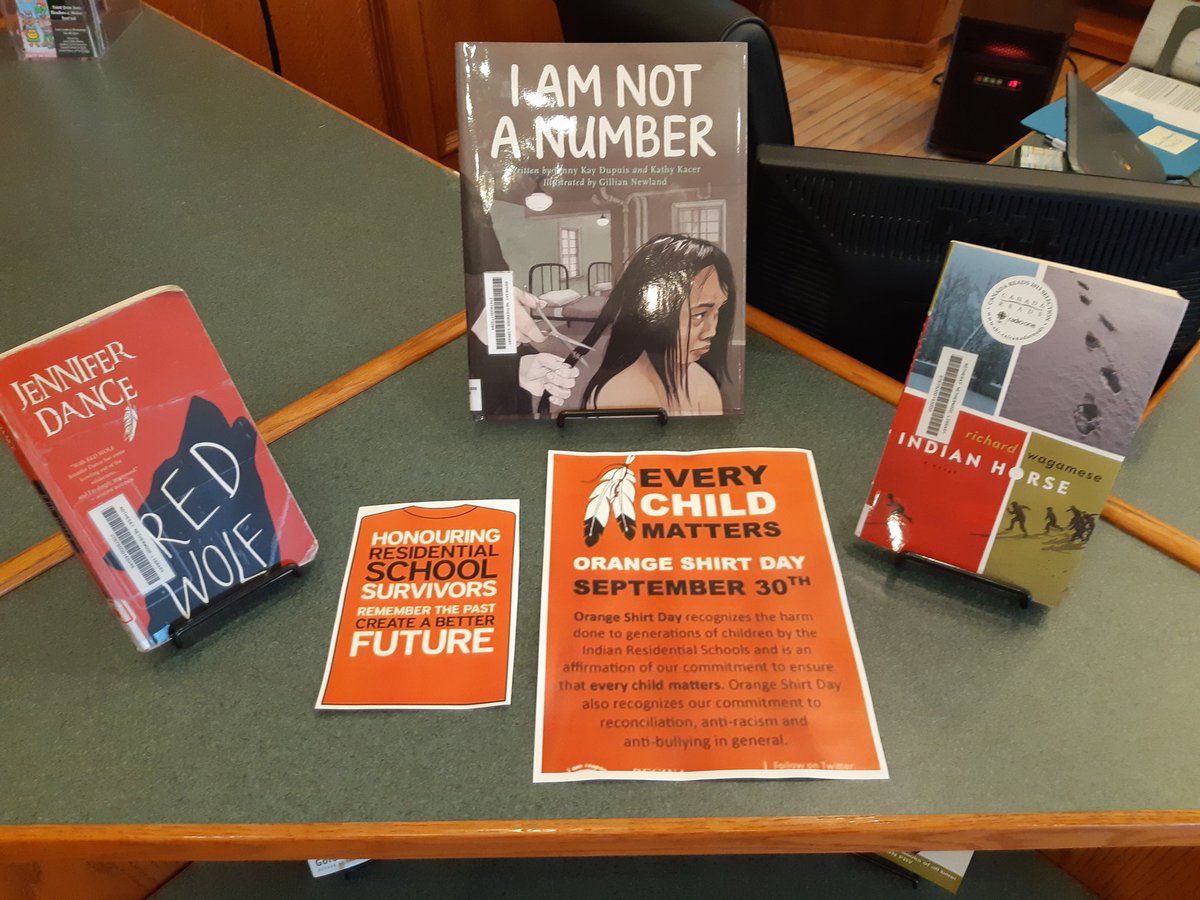 rnslibrary's tweet photo. @RNS1877
Today is #OrangeShirtDay at schools across Canada. #EveryChildMatters
#OrangeShirtDay2018
#ResidentialSchools
 Learn more about Orange Shirt Day: https://t.co/Hj3idRwQFa https://t.co/iiBIaBoYT4