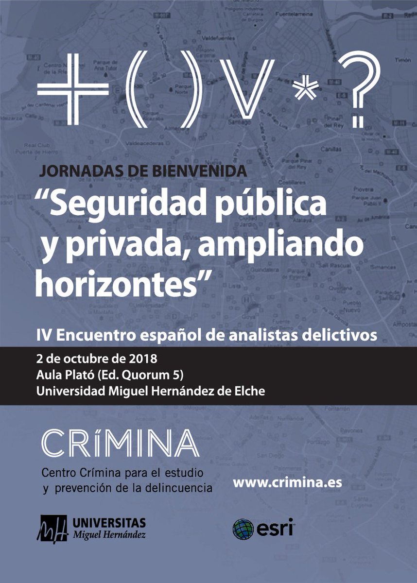 CriminaUMH's tweet photo. El próximo martes 2 de octubre celebramos las Jornadas de Bienvenida “Seguridad pública y privada, ampliando horizontes”, donde se presentarán las titulaciones oficiales del Centro: @MICvUMH,  @MAPcUMH, y @SePP_UMH. 
#JornadasDeBienvenida https://t.co/4JDVjVOkAE