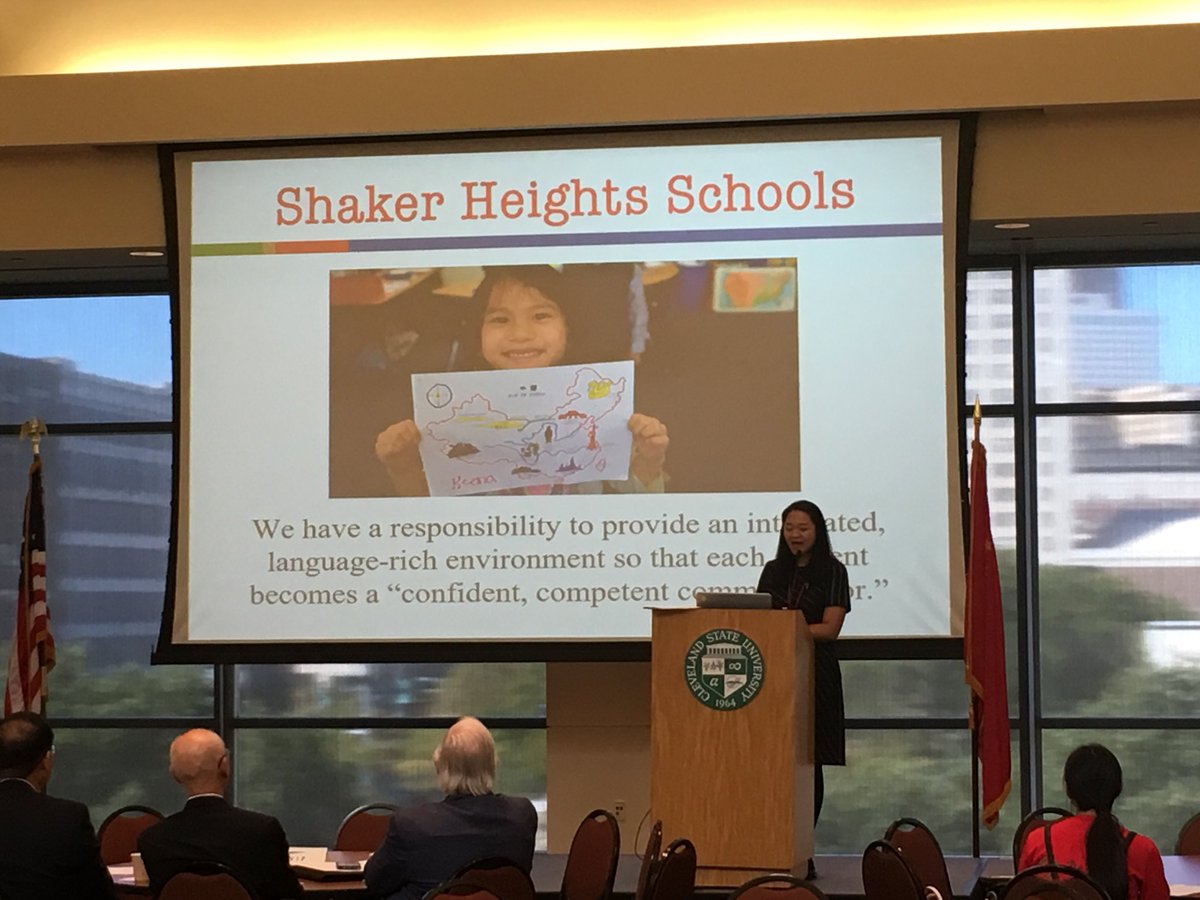 dglasner's tweet photo. ⁦@shakerschools⁩ ⁦@ShakerPrincipal⁩ Great job Ms. Li! Sharing our Chinese program success at Confucius Inst. teacher appreciation day! https://t.co/GURDZUYKvo
