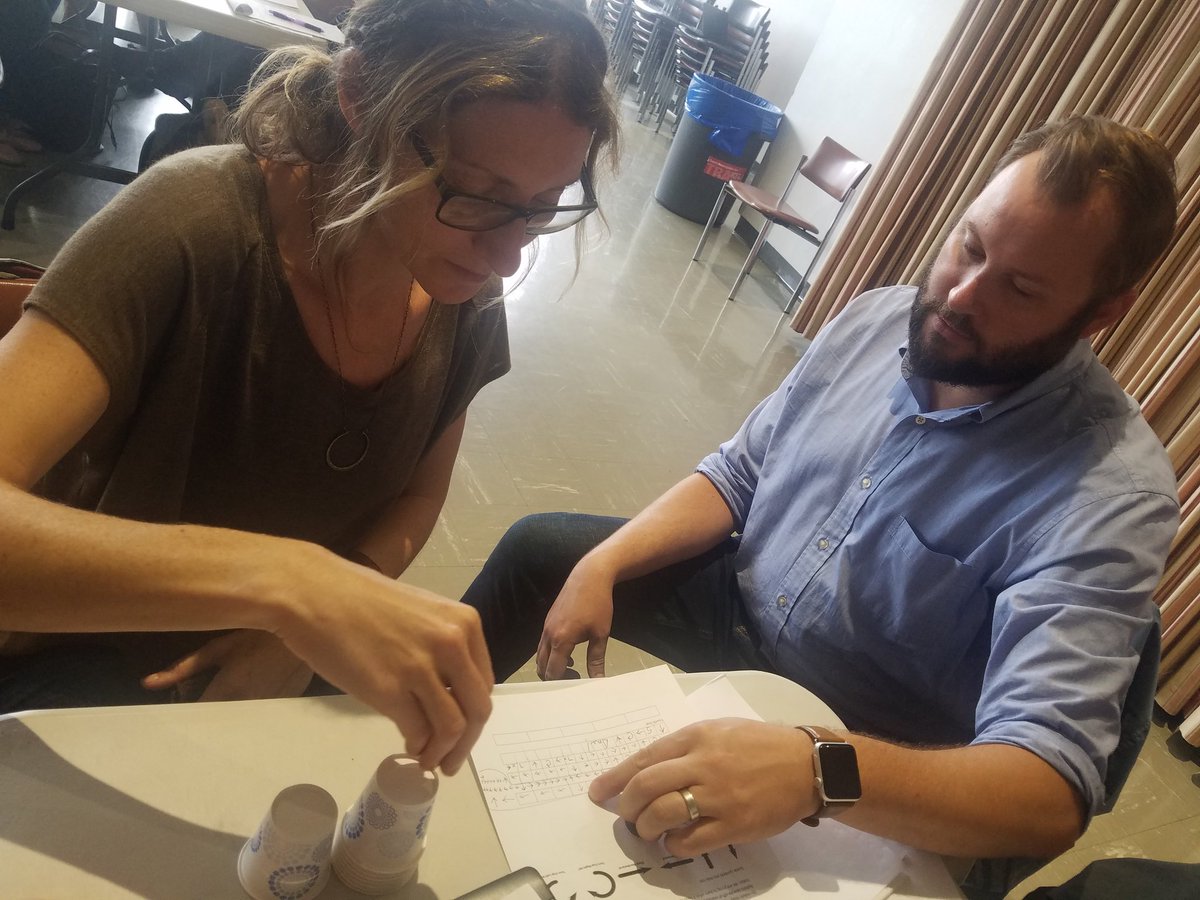 HeatherTechTST's tweet image. Computational thinking exercises #icsdedtech with @diane_levitt building capacity through unplugged activities #myroboticfriend #cs4all