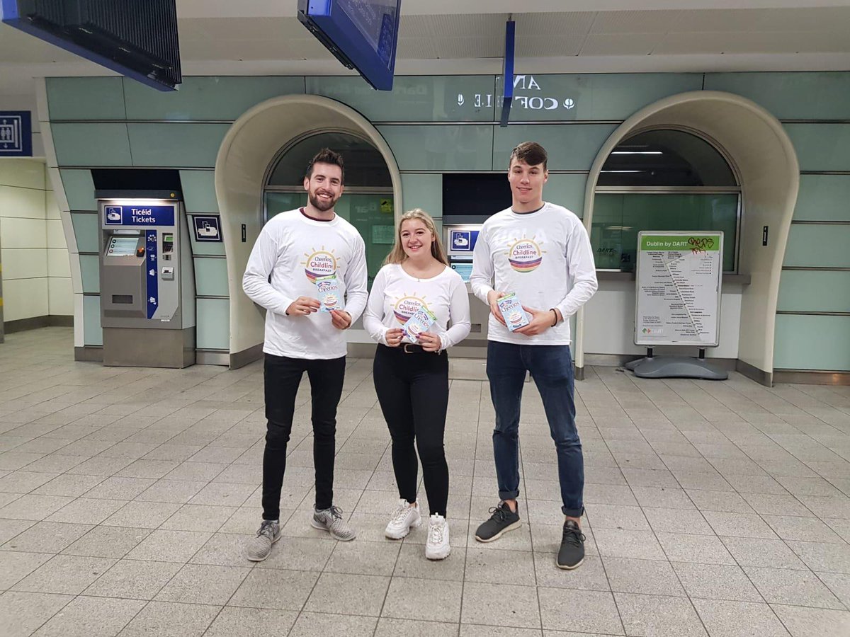 InSight_Mktg's tweet photo. We were up bright and early sampling at train stations across Dublin this morning for our client @Cheerios. All while raising awareness for the great cause that is #ChildlineBreakfast. #CreativeActionAgency @ISPCCChildline https://t.co/17s5B7Ndwy