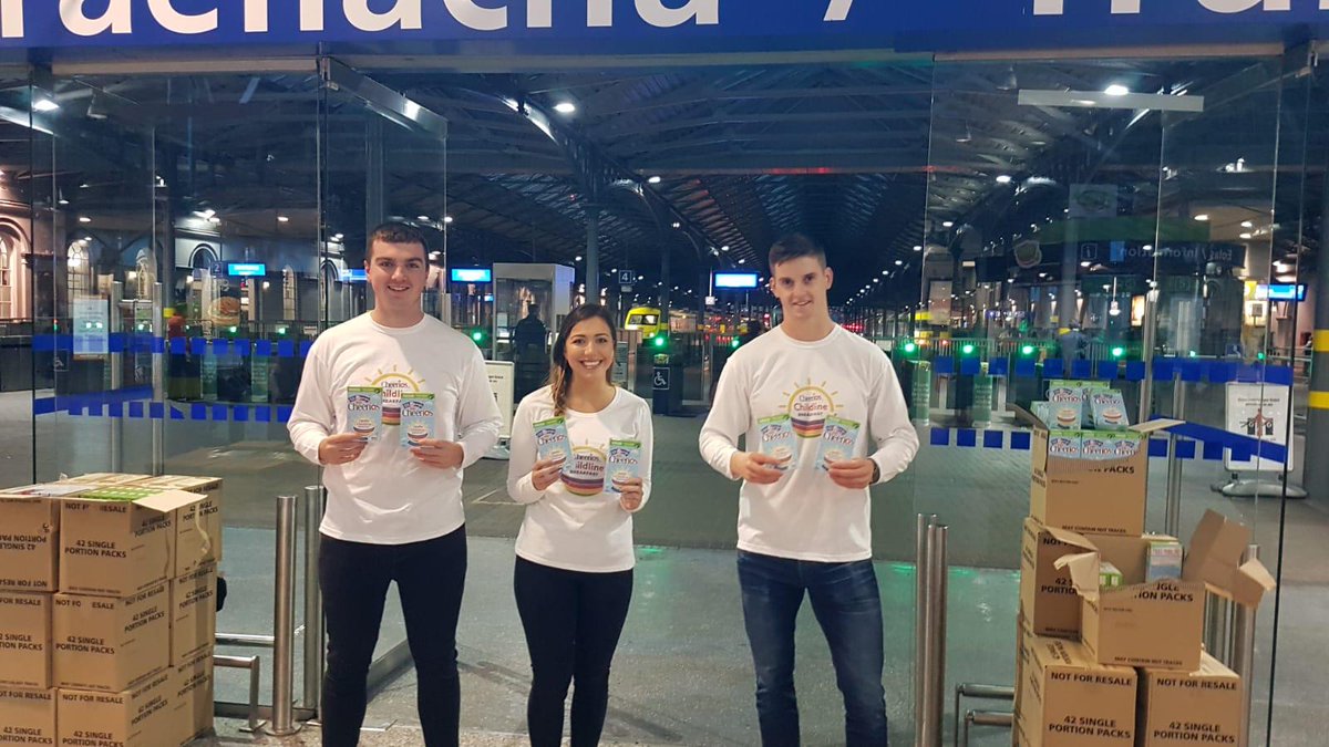 InSight_Mktg's tweet photo. We were up bright and early sampling at train stations across Dublin this morning for our client @Cheerios. All while raising awareness for the great cause that is #ChildlineBreakfast. #CreativeActionAgency @ISPCCChildline https://t.co/17s5B7Ndwy