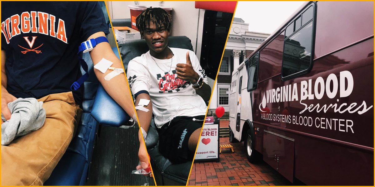 The first half of our Universities Unite blood drive at <a href="/UVA/">UVA</a> was a success! Next week, we will be collecting blood at <a href="/virginia_tech/">Virginia Tech</a> campus. Together, these students are making a difference! #FridayFeeling