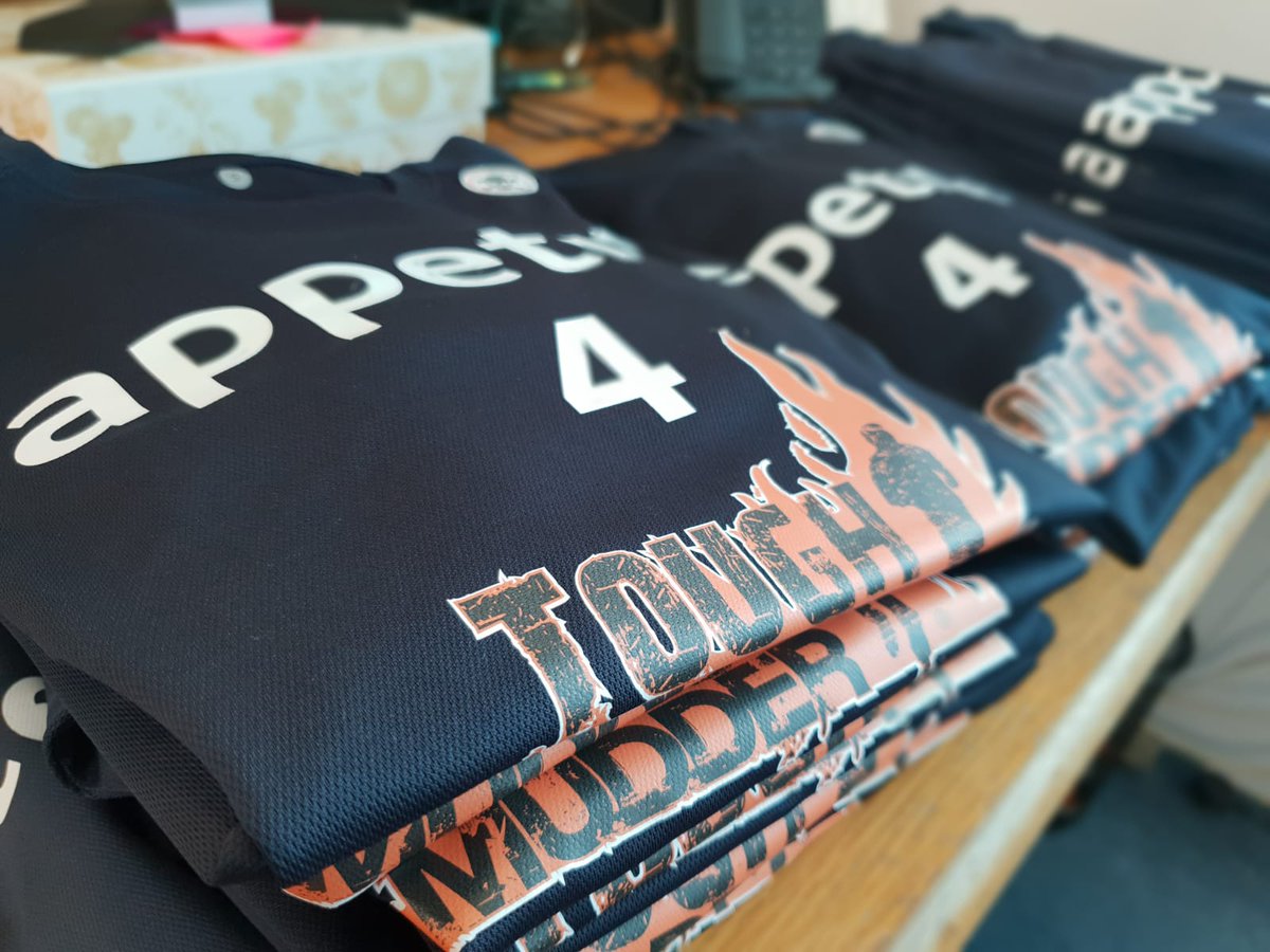 App4Rec's tweet photo. It's the final countdown! T-shirts have arrived &amp; last minute nerves have kicked in! This is HAPPENING! 😬🙌
@ToughMudder here we come! 
Final shout out for support-here is our link to support the guys at @apavementaway to #EndHomelessness
https://t.co/uW64rQyCx1
#LoveAppetite 🍀 https://t.co/OUgRlpX55t