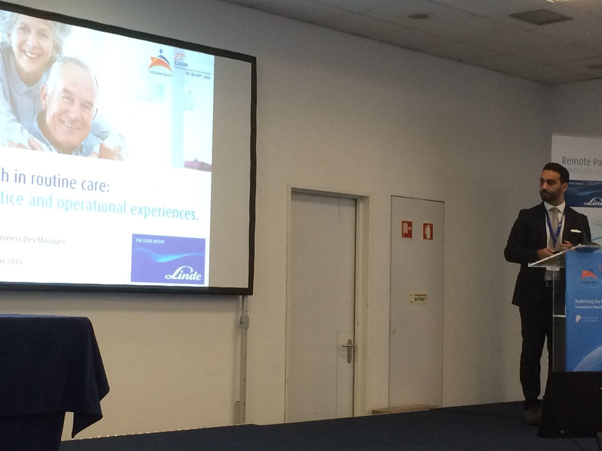 isfteh's tweet photo. Thank you João Pereira from @lindehealthcare for insights on how to integrate #telehealth into routine care and on good practices and operational experience! #EAHM2018 https://t.co/ioWmP33fEk