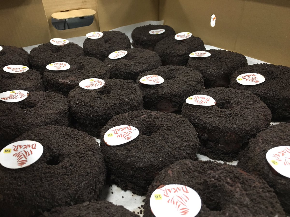 DeepSilverUK's tweet image. It’s #Dakar18’s launch day here in the UK and to celebrate we collaborated with @doughnuttime_uk to make these beauties for the office! #Doughkar18 @BigmoonEnt