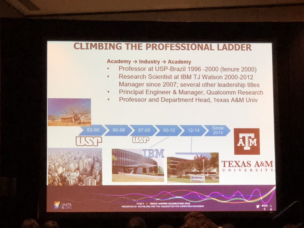CoatTweets's tweet photo. Great to see 2 IBM Alums Cheryl Swanier @cswanier & Dilma DaSilva @dilmamds on a panel #IBMatGHC #GHC18 discussing a crucial subject for women “Climbing the professional ladder, a Diverse Perspective” Great session with @estherschindler @cheryldseals @cswanier @dilmamds https://t.co/KbWFut7Rg0