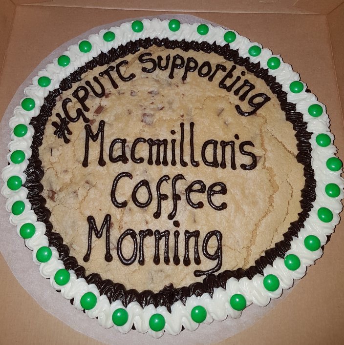 ktcoleby's tweet photo. Need to get back on to my cookie Twitter account as I have been using Insta a lot more recently but made this cookie for #MacmillanCoffeeMorning #GPUTC Check out some of my others on my Instagram account katys_cookies_uk https://t.co/vezG0oSvJ6