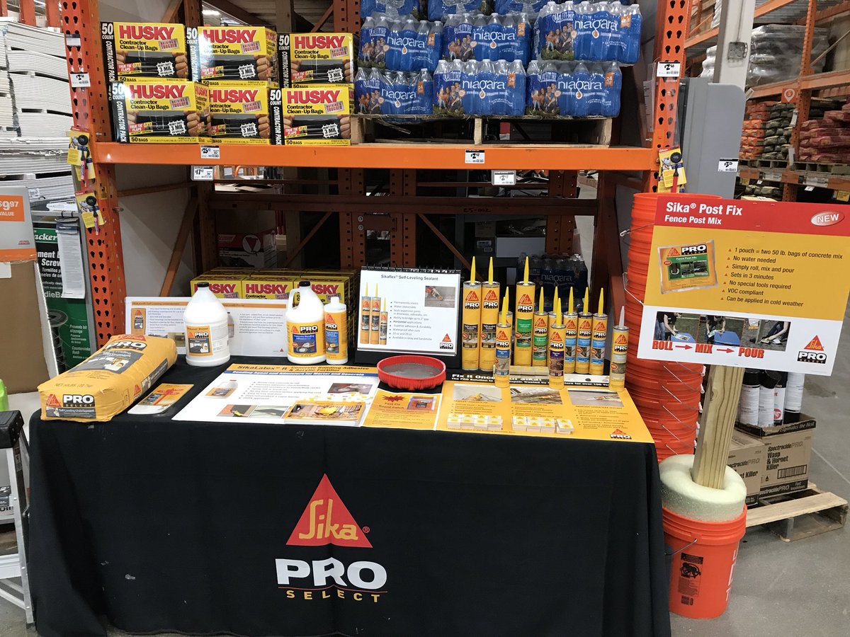 pelletierkathl1's tweet photo. TGIF!! @2701Depot demoing @Sika_USA #ProSelect products today!! Stop by and gain some knowledge!! #RapidPatch #FencePostFix #SelfLevelingUnderlayment #FixItOnce @Monica_Lindsey1 @HomeDepot ⚒🛠⚒🛠⚒🛠😎😎😎😎😎😎😎😎😎😎😎 https://t.co/qNUcLKrF07