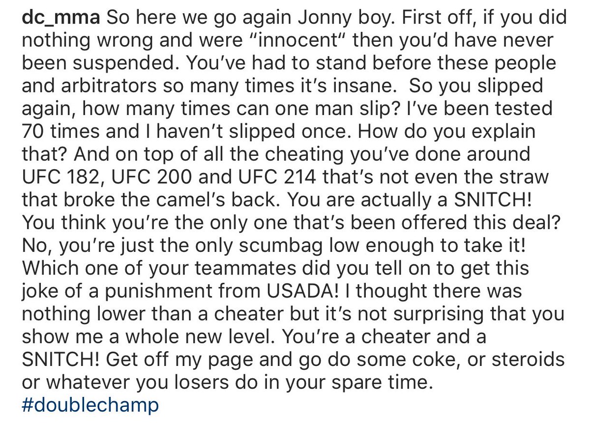 BleacherReport's tweet photo. Daniel Cormier went in on Jon Jones  👀 https://t.co/MHAzybldrs
