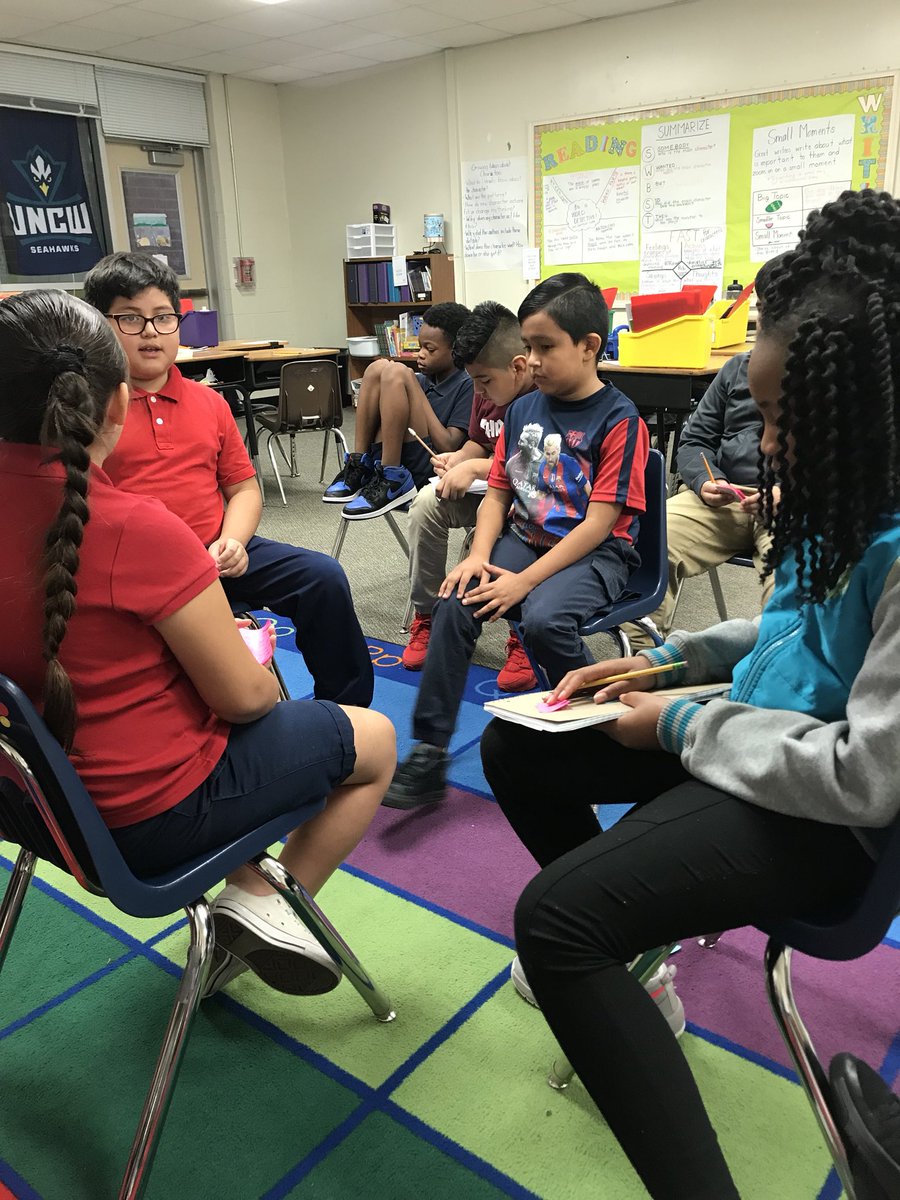 MsLambertSTEM's tweet photo. We had our first Socratic Seminar today. One person was the speaker for their group, the other students had to pass their theories to the speaker. So impressed with these students! #socraticseminar #4thgrade @WingateES_NC https://t.co/plMSAVTD13