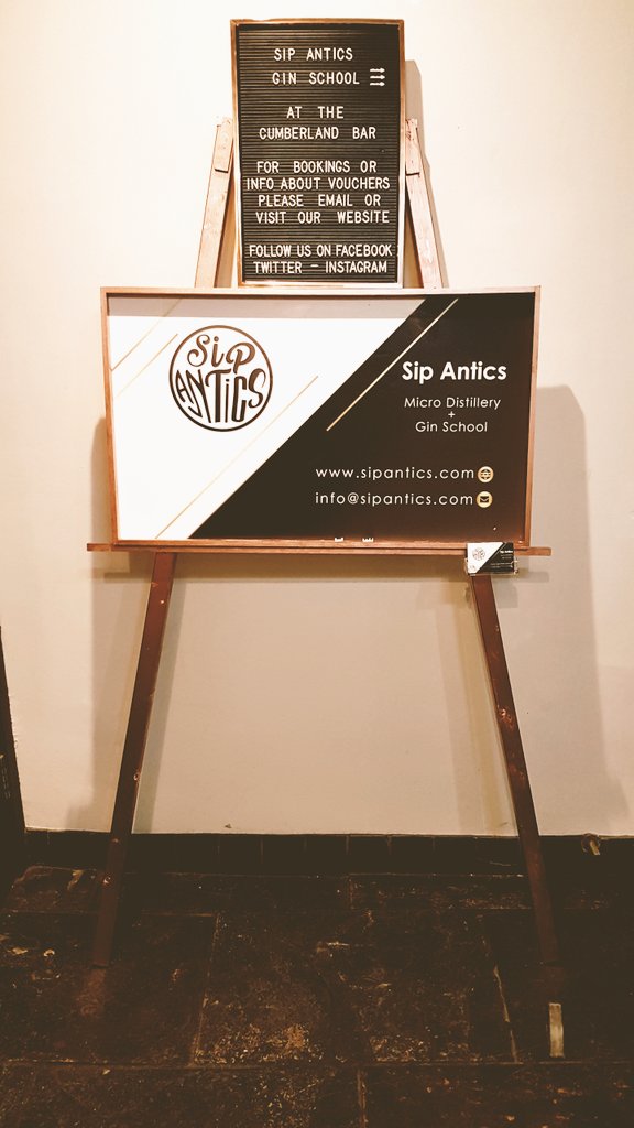 Sipantics's tweet image. New sign... @Cumberland7 #gin #ginschool #edinburgh #scotgin #ginexperience #ginandtonic #gincocktails #makeyourown #gintimes #cumberlandbar #microdistillery #ginstills #birthdaypresents