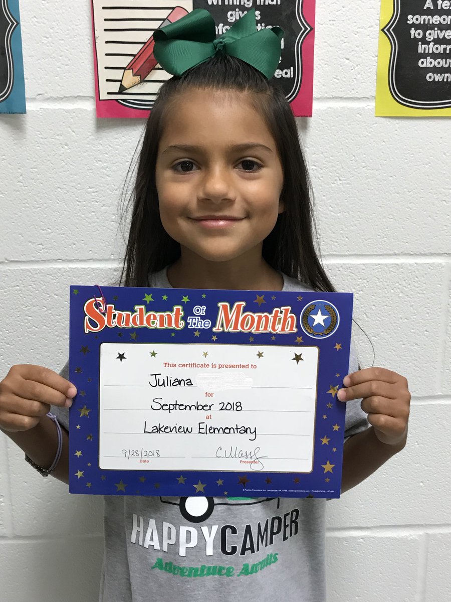 MISDLakeview's tweet photo. Congratulations to Juliana!  She is Lakeview's Third Grade Student of the Month!!
#mabanklearns #LVbeTHEdifference https://t.co/3QuUcVFkb2