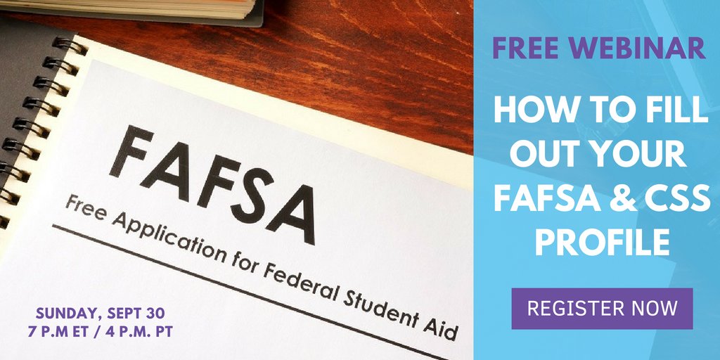 applymeapp's tweet photo. REMINDER!! No need to hire a lawyer or an accountant, we’re going to help you fill in your financial aid applications in our FREE WEBINAR on Sunday, September 30th at 7 p.m ET / 4 p.m. PT!
Register here: https://t.co/4hoRstm7Hs https://t.co/Fa1HTupHgN
