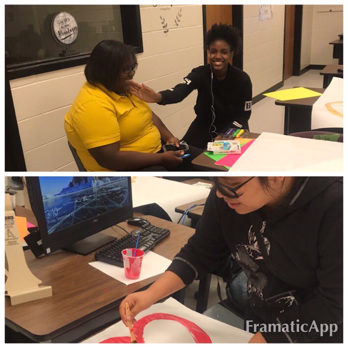 AWCMSFBLA's tweet photo. Decorating signs for homecoming at the September meeting! #gctigers #gafbla #gafblacoy https://t.co/8BMXlGdW8Z