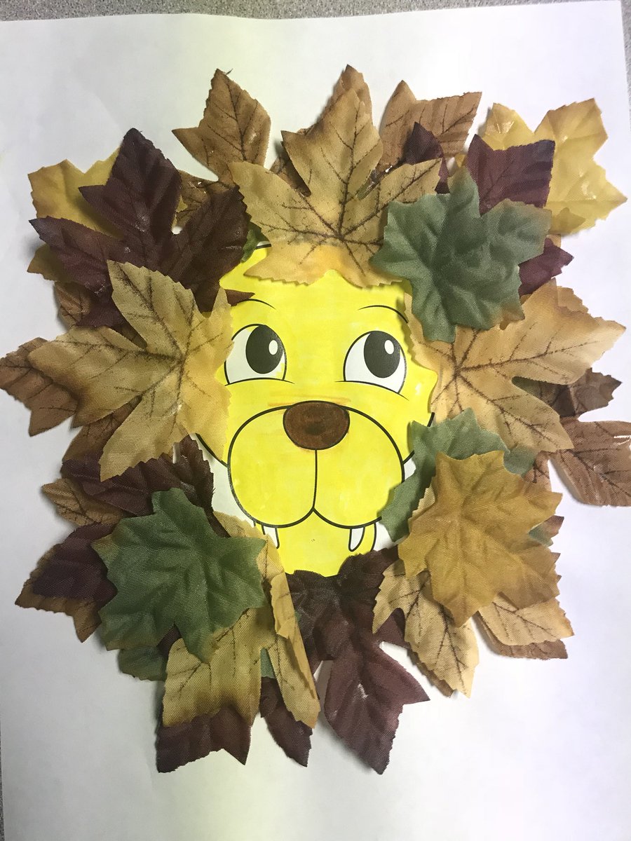 MrsMitchellSpEd's tweet photo. Our Leaf Lion is ready for fall!! #LeafLion #colorsoffall #spedteacher #autismawareness https://t.co/VowwJcPKTh