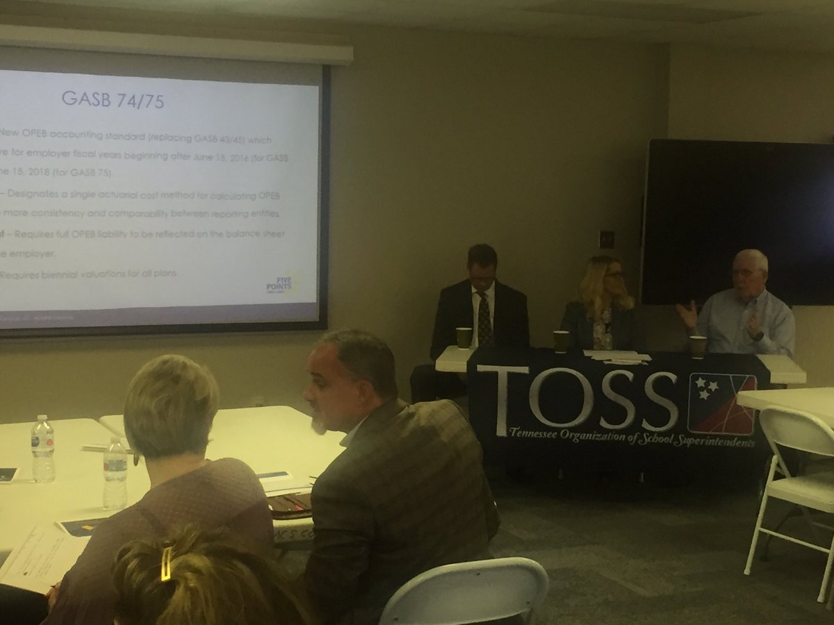 Thanks to <a href="/fivepts/">Pinck</a> for educating Supts and finance directors on OPEB liability. Supts, if you don’t know about this, you should! <a href="/tosstn1975/">TOSS</a> @DaleLynchTOSS