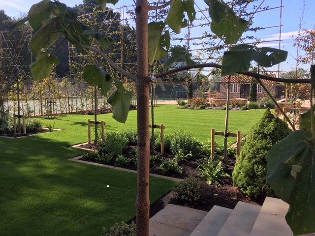 TulipLizzie's tweet photo. Lawn down and looking lovely for our Yorkshire client.   Just a few more plants to get in the ground for the finishing touches, so hoping the sun continues next week. https://t.co/bYabNWVkb7