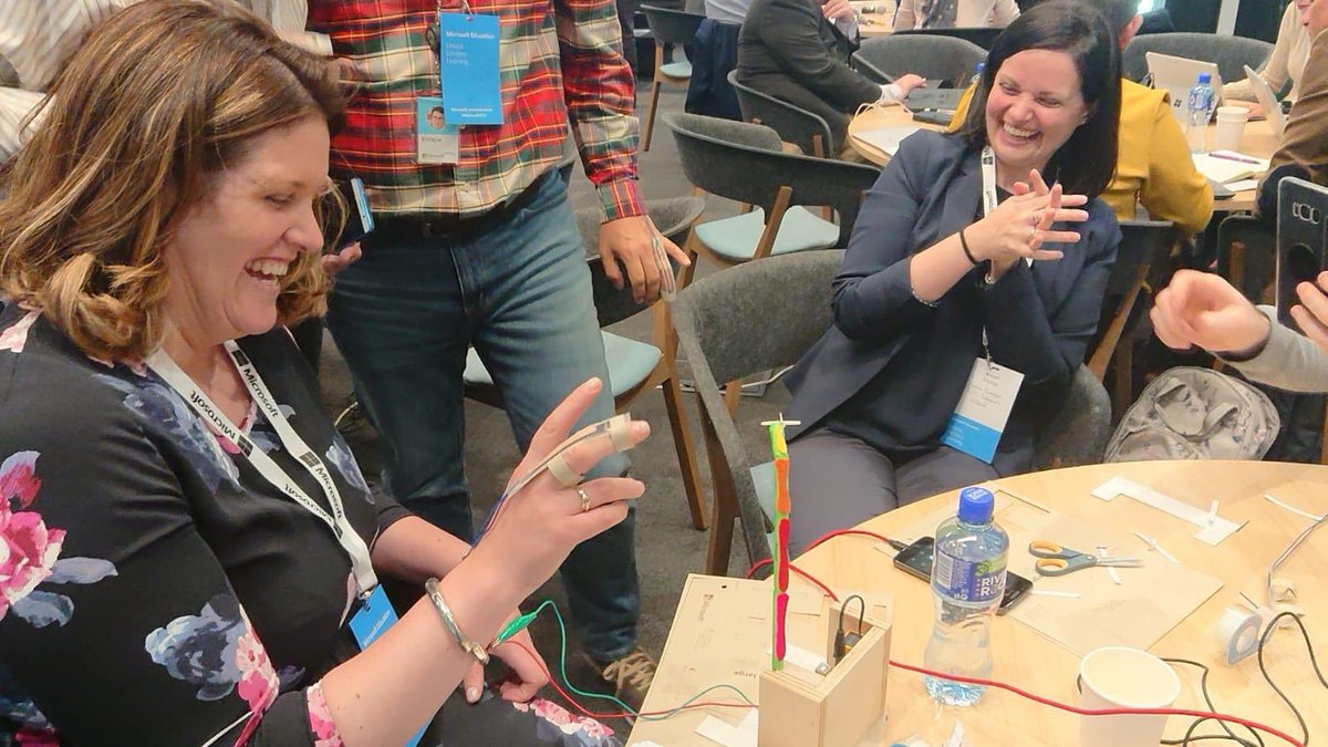 Cathnia's tweet image. Great day here @Microsoftirl  @MS_eduIRL @NAPD_IE @NAPD_ICT Great interaction with Minister  @mitchelloconnor AI supporting people. #TechAsATool #TransformingEd @KkCwETB @TipperaryETB @WWETBofficial @accsirl @JMB_Secretariat Amazing the work of the European Showcase schools.