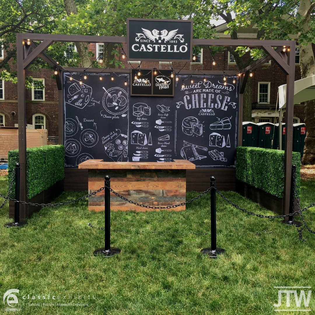 JTWLLC's tweet photo. In honor of National #goodneighborday, we'd like to give a shout-out to our neighbors, Classic Exhibits. Their trade show booth production complements our wide-format production and allows us to collaborate on projects together, like this display we created for Castello. #collab https://t.co/52oFAv4CX0