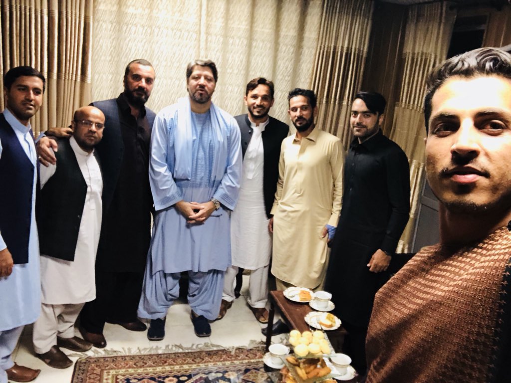 HekmatKarzai's tweet photo. A great pleasure to host the true champions of the @Asia_Cup_2018_ Your efforts in every performance makes us proud. You are indeed the best representatives of Afghanistan. @rashidkhan_19 @GbNaib @Raisahmadzai1 @NajibZadran @sharafashraf82 @ACBofficials https://t.co/xUkeqwmYJu