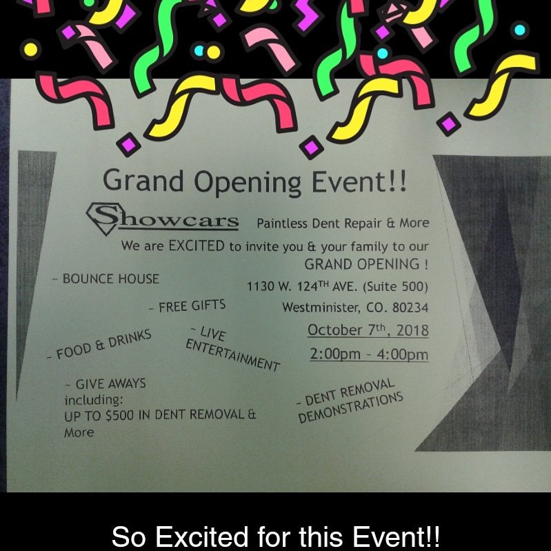 AutoDentsPlus's tweet photo. #AUTODENTS #GRANDOPENING #LIVEBAND #BOUNCEHOUSE #FUN #WINDOWTINTING #GIVEAWAYS #FREEGIFTS #SHOWCARS
IF YOU ARE IN THE DENVER, COLORADO AREA ON OCT. 7TH, COME HANG OUT WITH US &amp; SEE THE NEW OFFICE! https://t.co/u4k0rBcQto