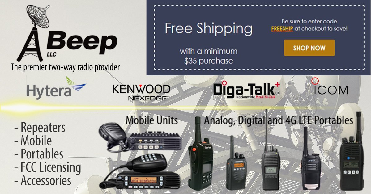 ABeepLLC's tweet photo. What you need, is what we have! Dependable and Reliable Two-Way Radio Solutions. #TwoWayRadio #2wayradio #pushtotalk #hytera #kenwood #digatalkplus #icom #repeaters #twowayradioaccessories #antennas #invehiclemobile #fcclicense #fcclicensing FIND OUT MORE https://t.co/plQEN1zHWB https://t.co/LHfqv5JxNx