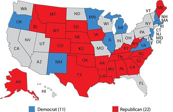 NickKnudsenUS's tweet photo. In case you’re interested, here are a few Republican Senators who will be up for re-election in 2020:

@JohnCornyn
@LindseyGrahamSC 
@senatemajldr McConnell
@SenatorCollins
@BenSasse
@SenThomTillis

Altogether 22 R’s will be held accountable in two years. The 2020 map: https://t.co/QbcvBz4G8x