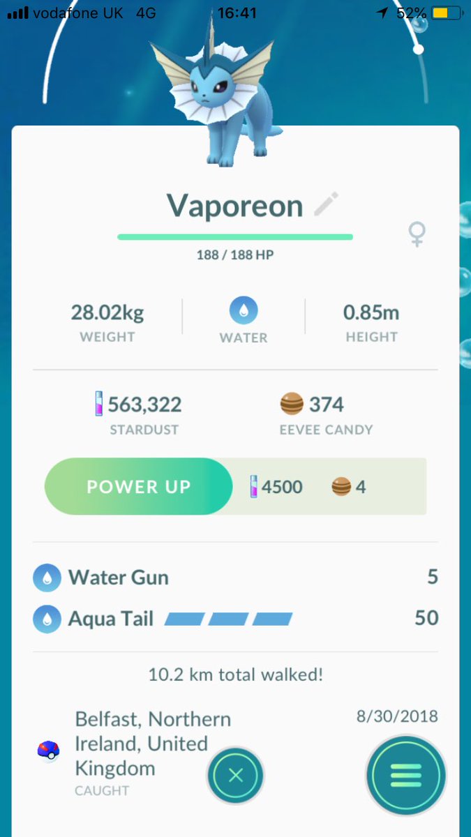 JamesClarkYT93's tweet photo. @PokemonGoApp evolved at night... why did I get vaporeon...? https://t.co/uZcfE0BnqJ