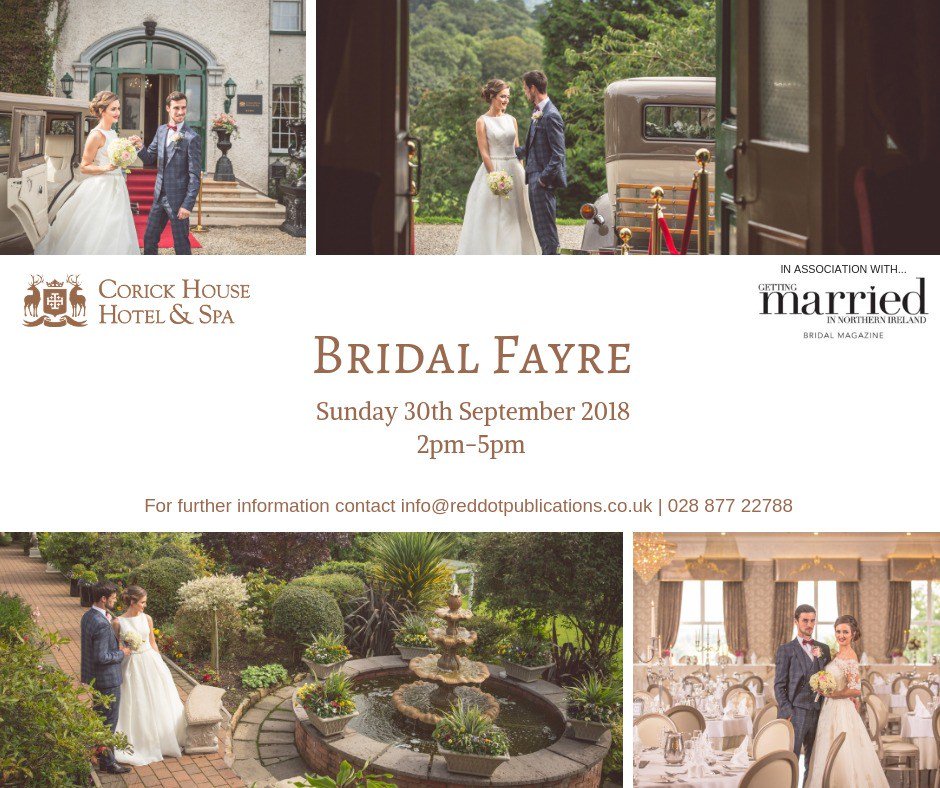 Corick House Hotel &amp; Spa Bridal Fayre gettingmarried-ni.co.uk/corick-house-h…