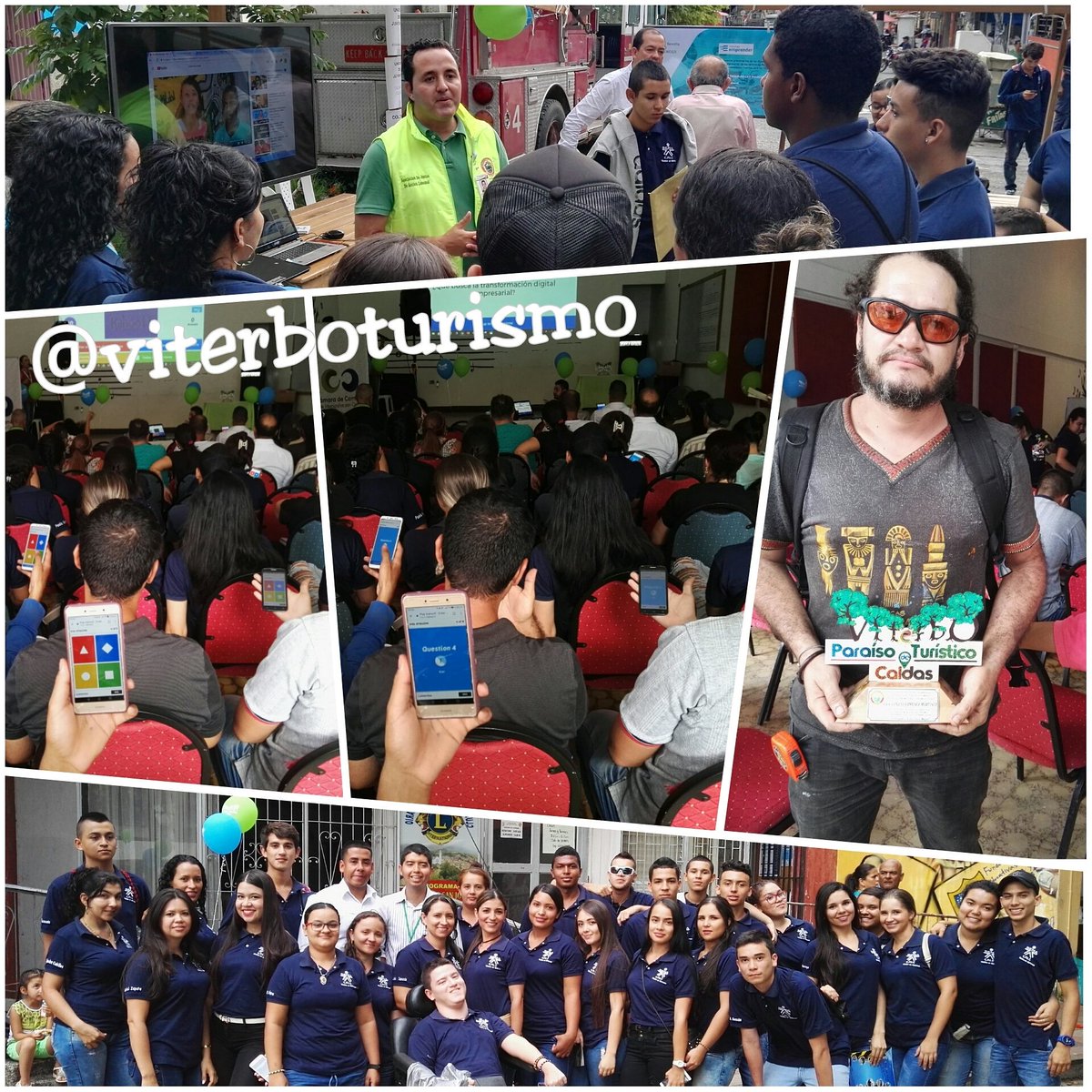 Viterboturismo's tweet photo. Celebración del #DiaMundialdelTurismo #WorldTourismDay #WTD2018 #TransformacionDigital  Viterbo Caldas, Colombia. @AnatoNacional @CotelcoCaldas @fonturcol @GoberCaldas @AmaliaVsquez3 @AsdeguiasCaldas @AcopiCaldas @CCManizales @SENAComunica #Caldas @Calidad_Turismo @VITERBOCALDAS https://t.co/nIYUx8dfBx