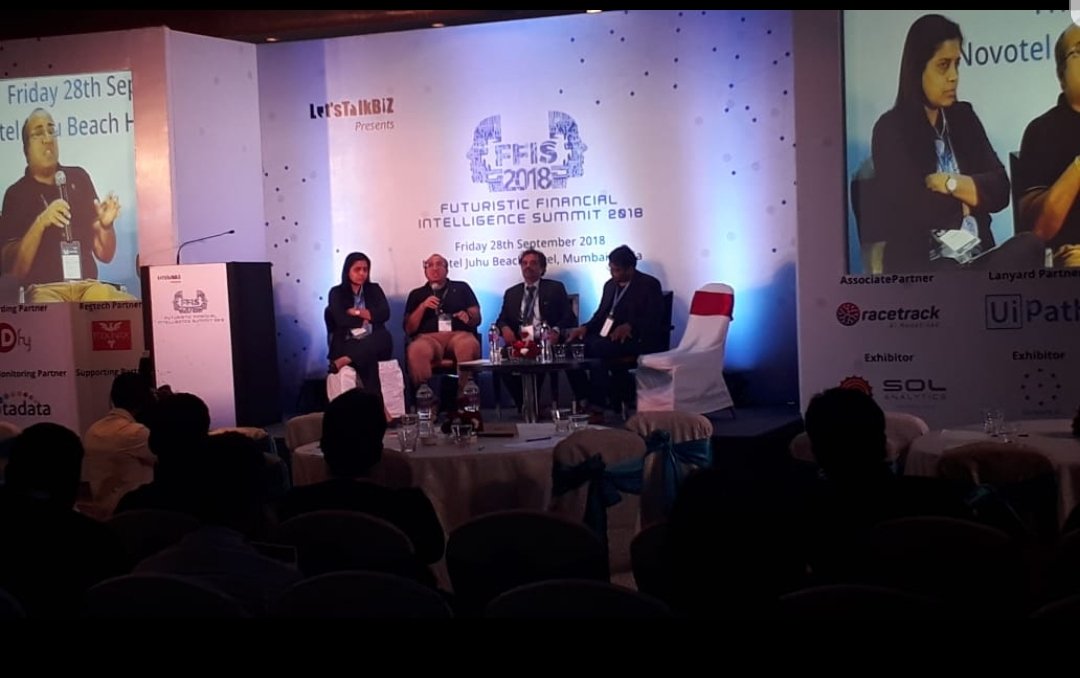 SehrawatKD's tweet photo. Great insight from @GGurnani & @ShankarSundarrajan at #FFIS2018 “Banking on Artificial Intelligence – A forward-looking landscape” and a Panel discussion in the area of “Realizing the value of Data and AI”@amitsaluja73 @ibm_in @LetsTalkB2B https://t.co/Pm3xqewOa2