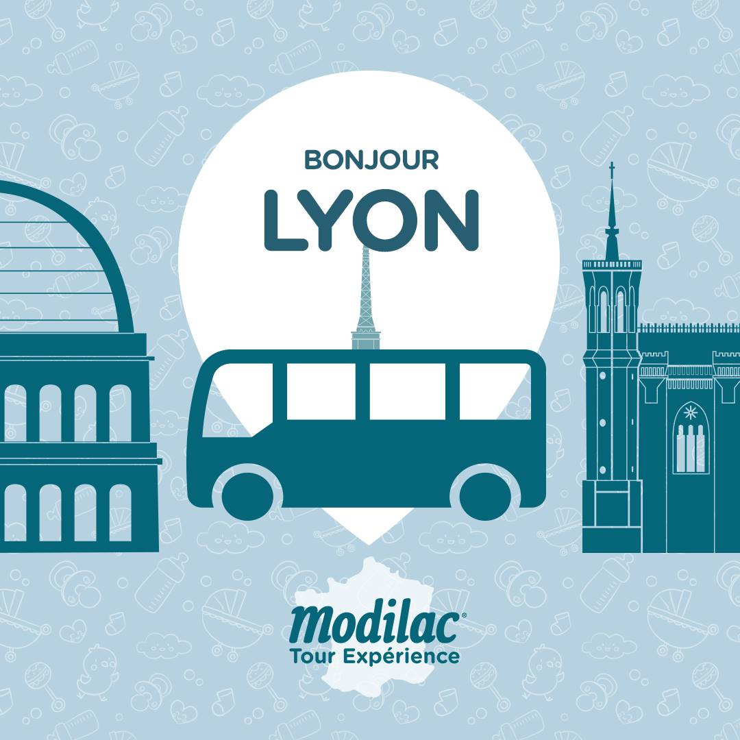 Modilac2's tweet photo. #ModilacTourExperience 
📍4 ème étape : Lyon !
🚩 Rejoignez-nous Place Carnot samedi 29 septembre de 12h à 18h.
Et faites le plein d'instants complices avec bébé ! 
✍🏻 Inscrivez vous sur https://t.co/0ZcrvBdIGX ou écrivez nous en commentaire. A très vite à bord du bus 🐨 https://t.co/1RInlmQmlt