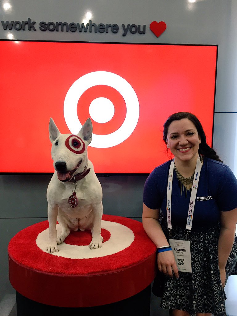 IMCTrading's tweet photo. Our last day at #GHC18 is shaping up to be a fun one! Who doesn't want to hang out with @Target's cute pup?? #imctrading #teamtarget https://t.co/4AXSPZwkLq