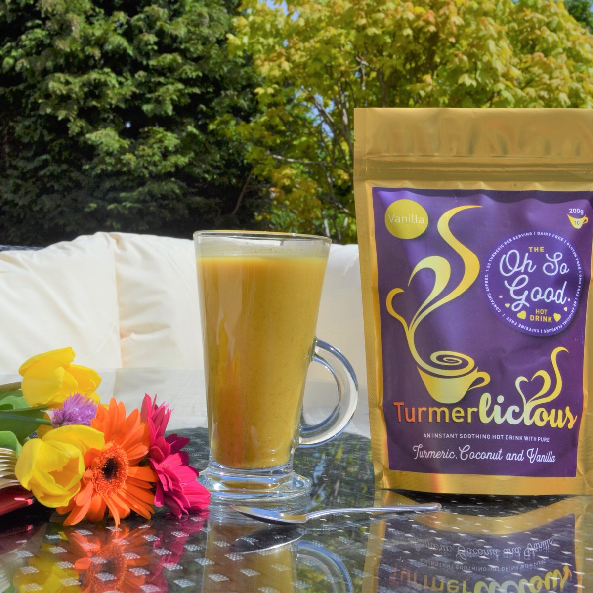 GloTIMETV_'s tweet photo. #competition #Win a Delicious Pack of #Turmerlicious #Latte Blends - RT & F to enter - get extra entries at https://t.co/i6J8bRDemw - #tumeric #health #glutenfree #dairyfree #barista #Coffee https://t.co/b14VbEcMnu