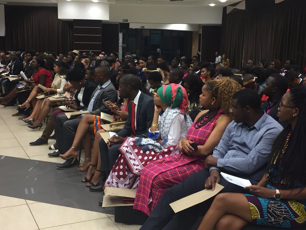 RLC_SAfrica's tweet photo. Mr. Adebayo Okeowo giving congratulatory message on behalf of @YALI_SAfrica Partners. Adebayo is Advocacy Coordinator at Centre for Human Rights at University of  Pretoria #YALIGraduations #YALICohort15 @UNISA https://t.co/o84WUa6cBE