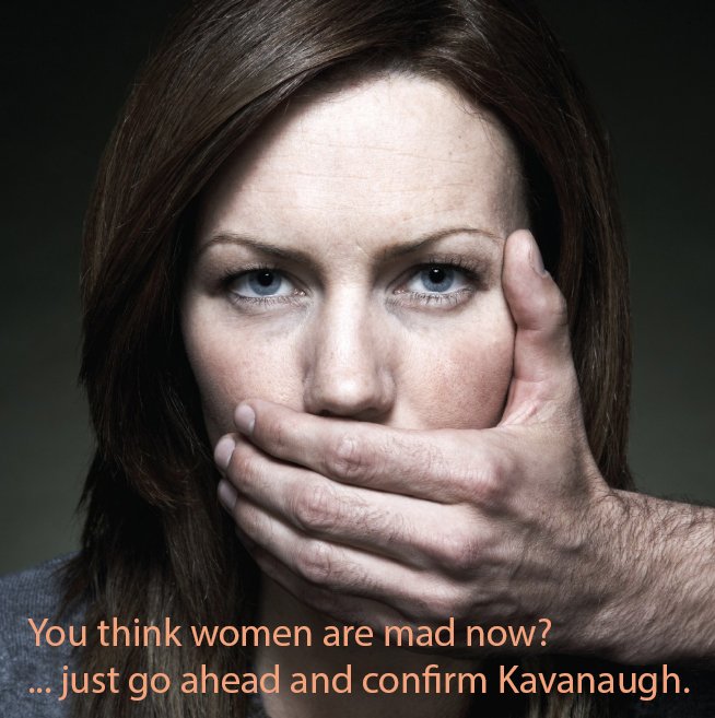 petesart's tweet photo. You think women are mad now? ...just go ahead and confirm Kavanaugh.
#DelayTheVote #KavanaughFord #KavanaghHearing #INVESTIGATE #AmericanBarAssociation DELAY THE VOTE. #BlueWave2018 #VoteNoOnKavanaugh #VoteMenOut https://t.co/zpHh6UXNcv