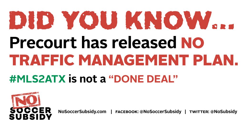 NoSubsidy's tweet photo. Where is the traffic plan? Where are the logistics? Stay tuned I guess? If we were under such a time crunch, wouldn't getting the ducks in a row be a priority? #priorities #PeopleoverProfit #MLS2ATX  #AustinFC #Austin #ATXcouncil https://t.co/e7OIibe3UG