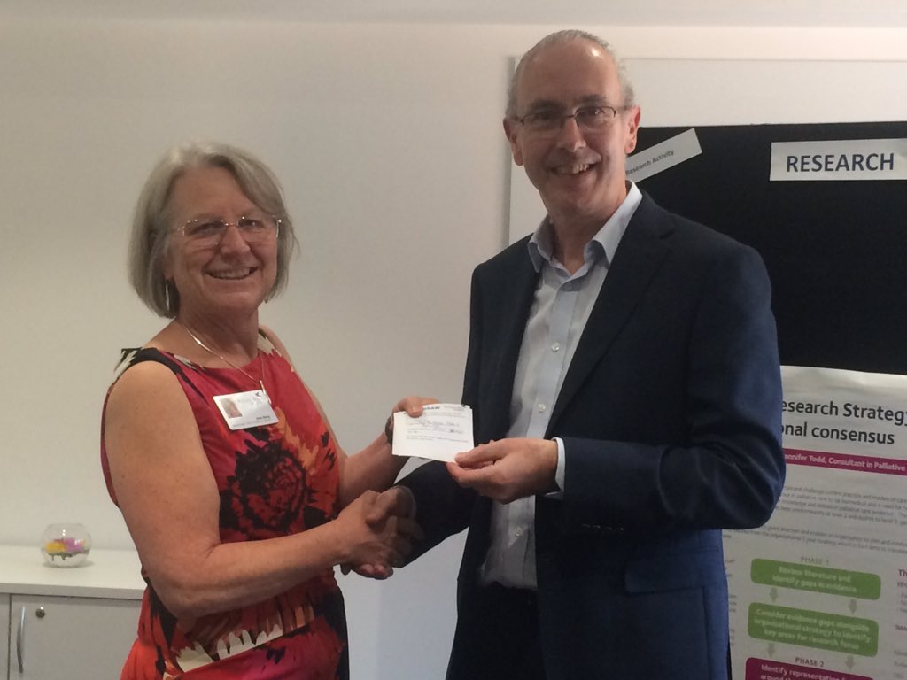 PAHeducation's tweet photo. Lovely afternoon tea at PAHeducation. Congratulation s to Berkeley Home Health @berkeley_hh who won the draw for a free days training. John Shaw collecting their prize from Jane Berg @janeeberg https://t.co/MrzjL7qT8a