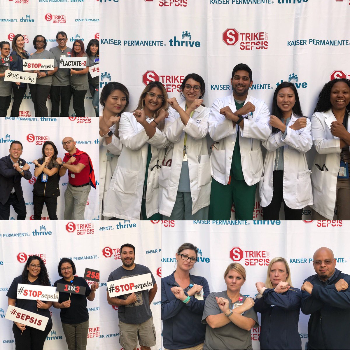 QualityKidDOc's tweet photo. Sepsis Awareness month cont.. @KPSanBernardino closing out month STRONG #StrikeOutSepsis >250,000 die/yr in US and >8mil die worldwide #sepsisbundle WE/KP leading the way @EdEllisonMD @AlexMMTri @MichaelKanterMD @kenrobmd @KPOCThrive @DianaShibaMD @TimothyDanielJ2 @SepsisAlliance https://t.co/GcatlBmhbo